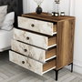 Hanah Home Lizbon 538 Cómoda Nogal y Blanco